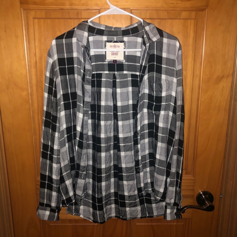 black grey and white flannel